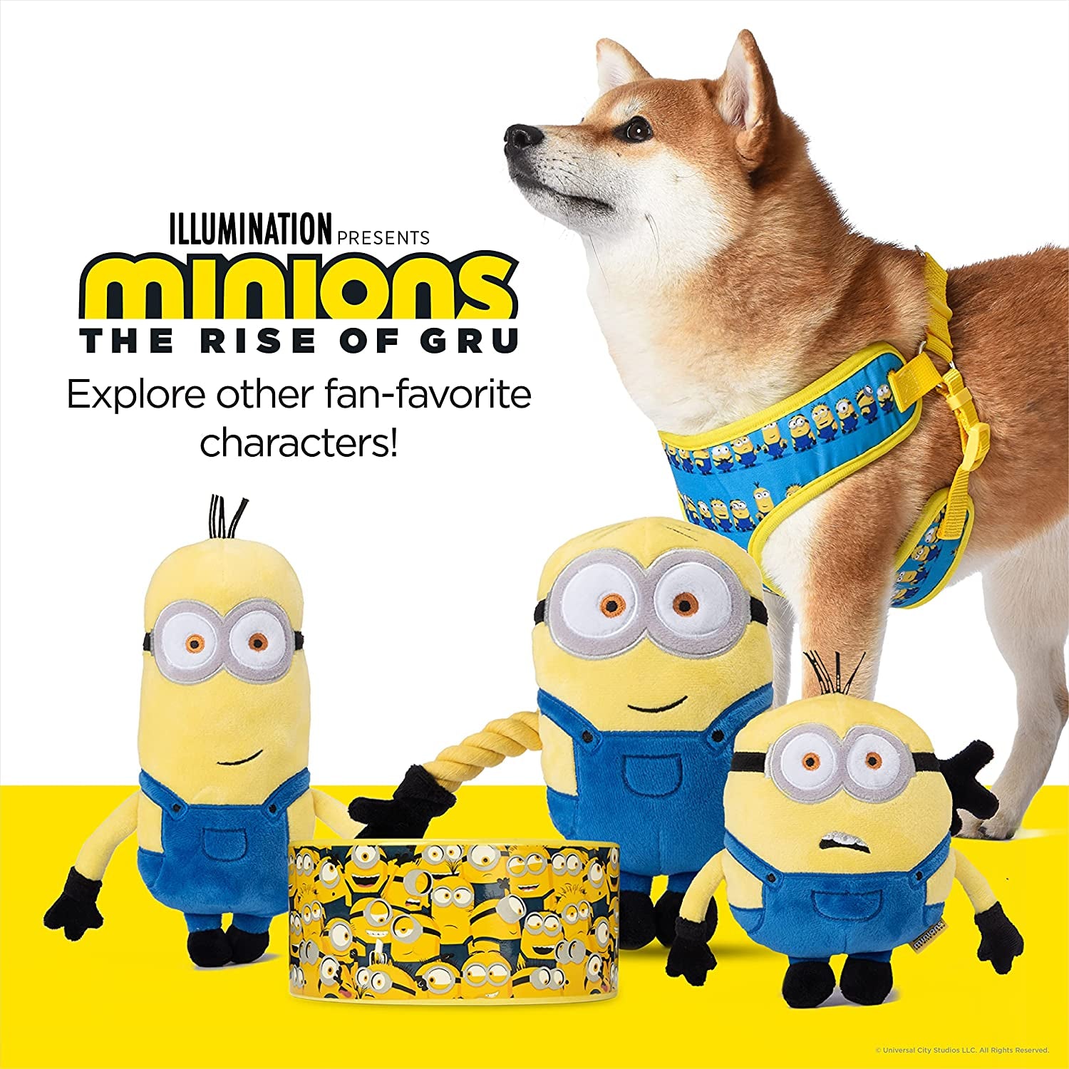 Dog Leash, 4Ft (48In) Blue and Yellow More than a Minion| Gifts for  Fans and Their Pets | Officially Licensed Pet Product from Universal Studios| Gifts for  Fans and Their Pets