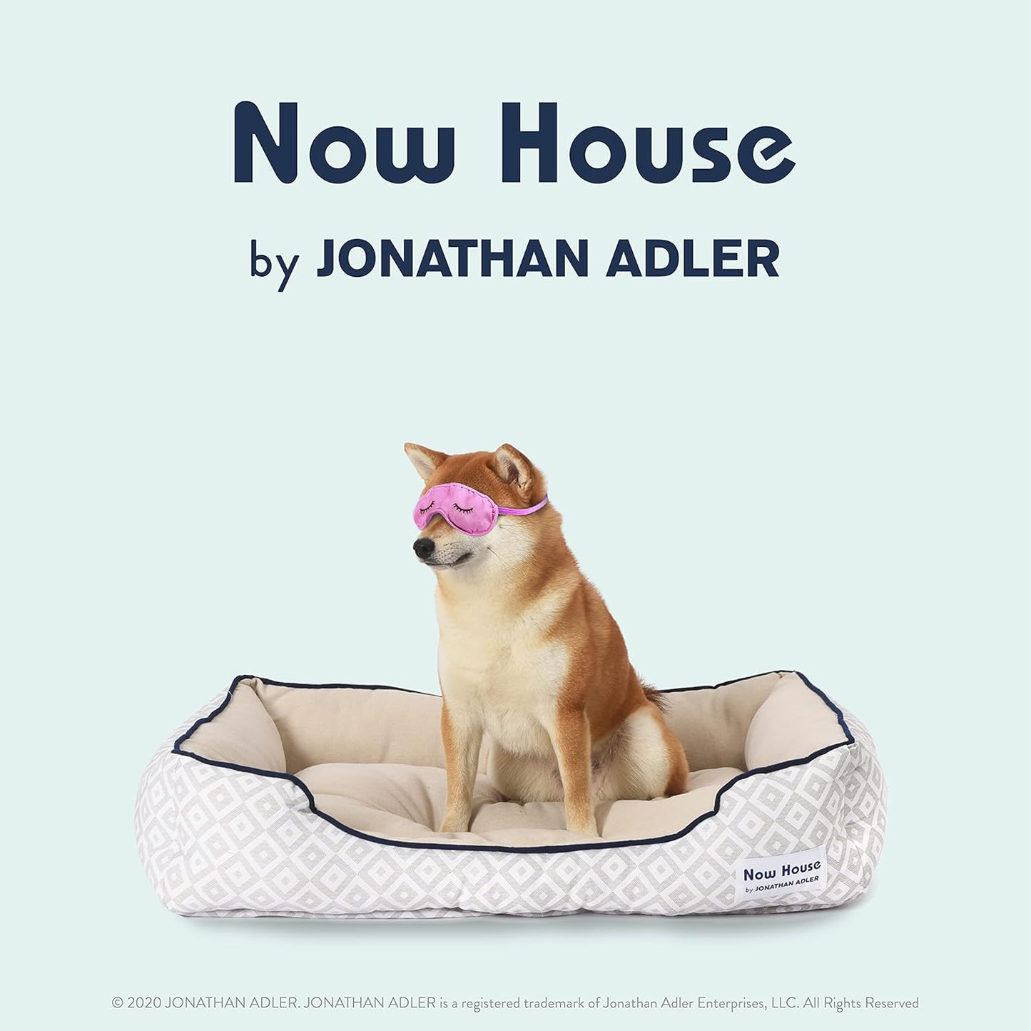 Now House for Pets Grey Diamond Cuddler Dog Bed, Small Dog Bed, Washable, Cotton/Poly Blend, 24.0"L X 19.0"W X 8.0"Th