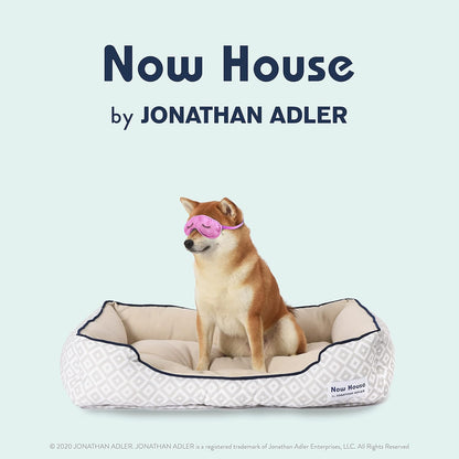 Now House for Pets Grey Diamond Cuddler Dog Bed, Small Dog Bed, Washable, Cotton/Poly Blend, 24.0"L X 19.0"W X 8.0"Th