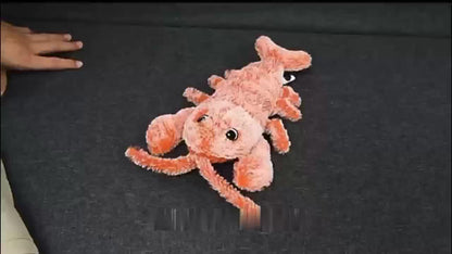 Pet Gravity Shrimp Plush Toy USB Charging Simulate Lobster Electric Jumping Cat Toys, Simulation Lobster Dog Toy, USB Charging with Catnip Plush Cat Toy, Pet Dog Cats Stuffed Interactive Toy