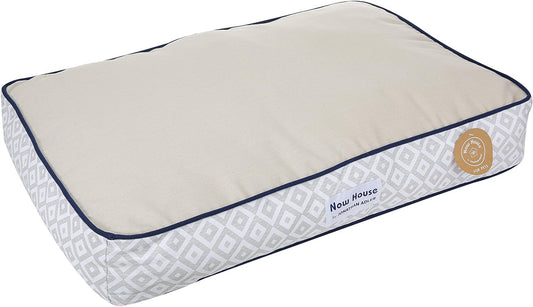 Now House by  Grey Diamond Cushion Dog Bed, Medium Washable for Pets